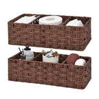 Woven Storage Basket Set Brown Gray | Kelmera