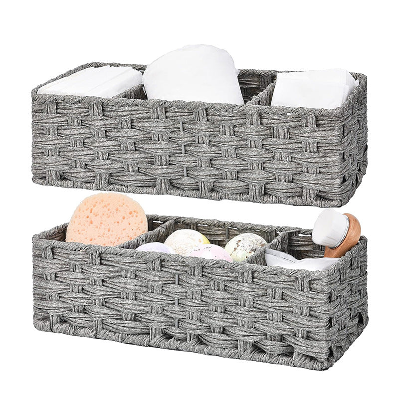 Woven Storage Basket Set Brown Gray | Kelmera
