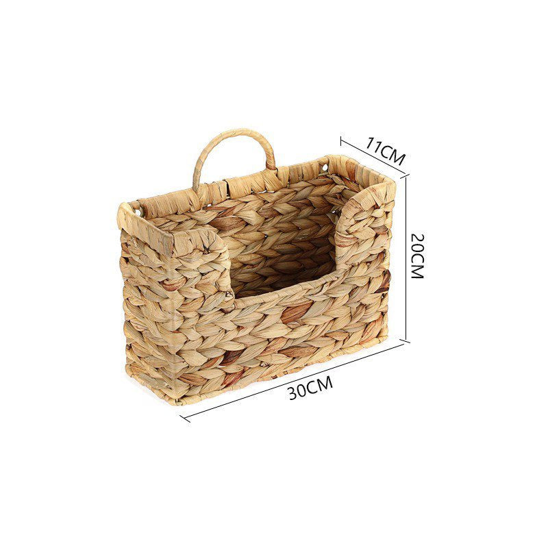 Woven Storage Basket with Handles 11.81 × 4.33 × 7.87 Inch | Kelmera