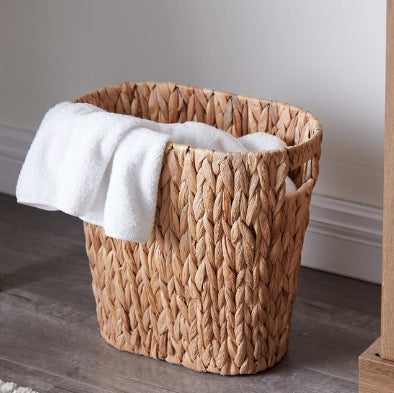 Woven Storage Basket with Handles Brown Beige | Kelmera