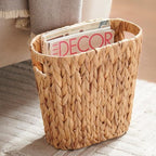 Woven Storage Basket with Handles Brown Beige | Kelmera