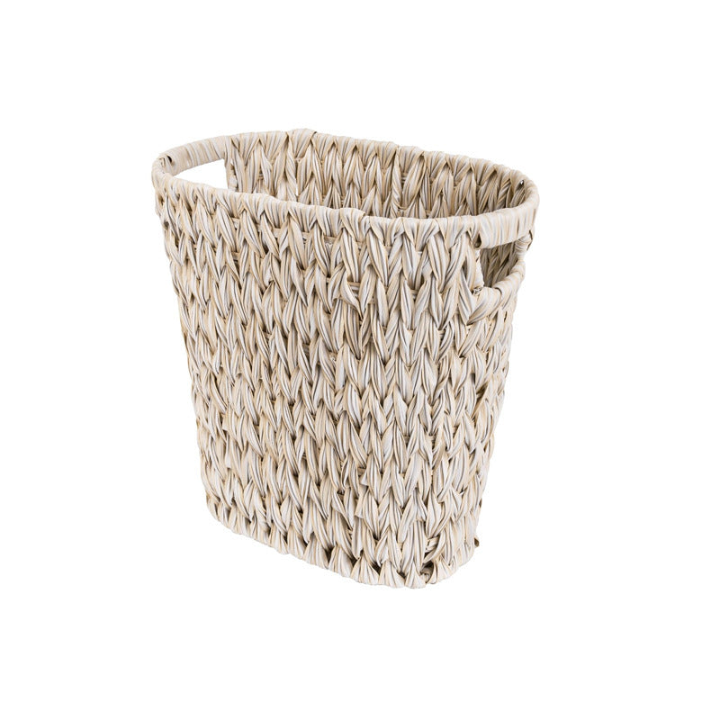 Woven Storage Basket with Handles Brown Beige | Kelmera