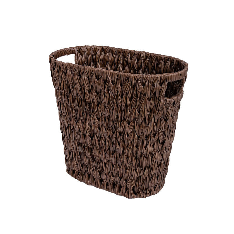 Woven Storage Basket with Handles Brown Beige | Kelmera