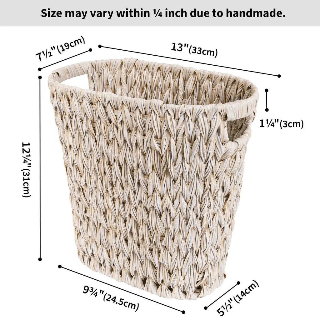 Woven Storage Basket with Handles Brown Beige | Kelmera