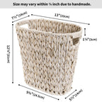 Woven Storage Basket with Handles Brown Beige | Kelmera