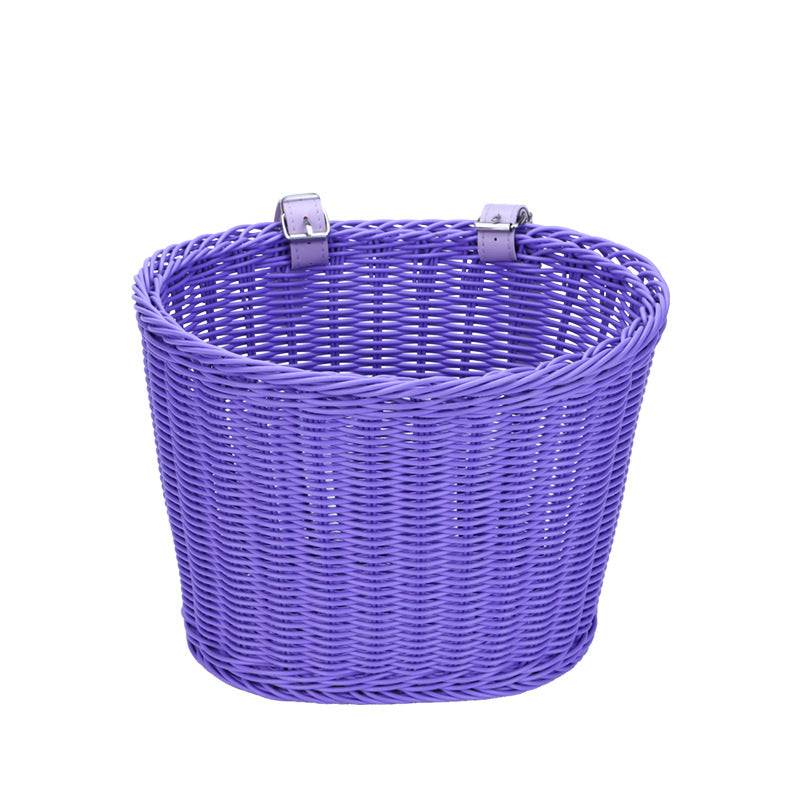 Woven Storage Basket with Leather Straps | Kelmera