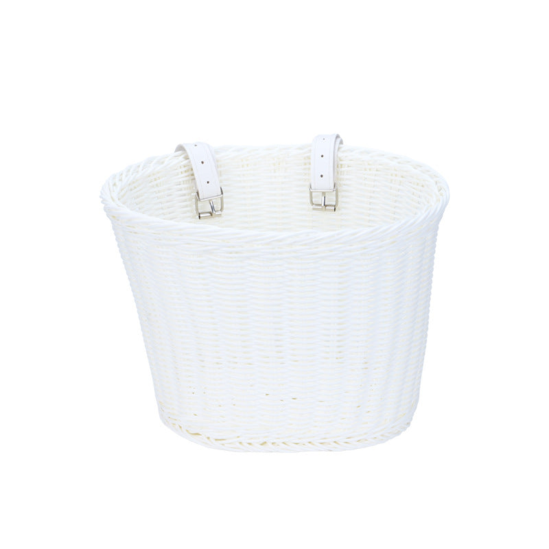 Woven Storage Basket with Leather Straps | Kelmera