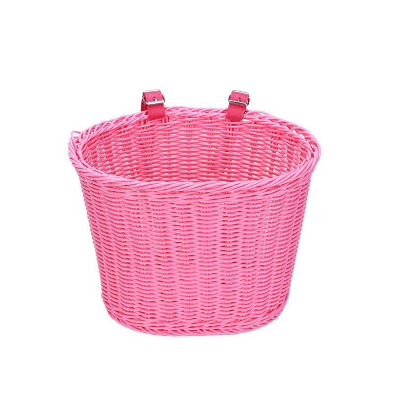 Woven Storage Basket with Leather Straps | Kelmera