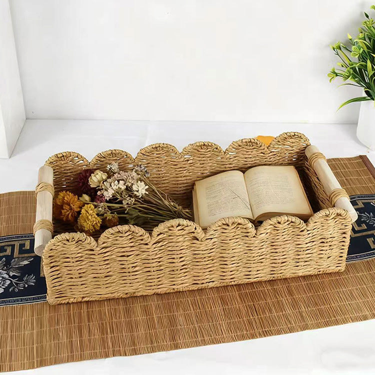 Woven Storage Organizer Basket 14.17 × 3.94 × 5.91 Inch | Kelmera