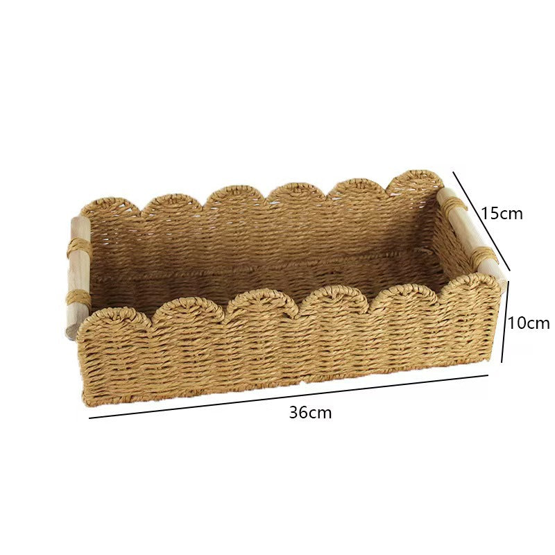Woven Storage Organizer Basket 14.17 × 3.94 × 5.91 Inch | Kelmera
