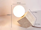 Yardora Travertine Table Lamp