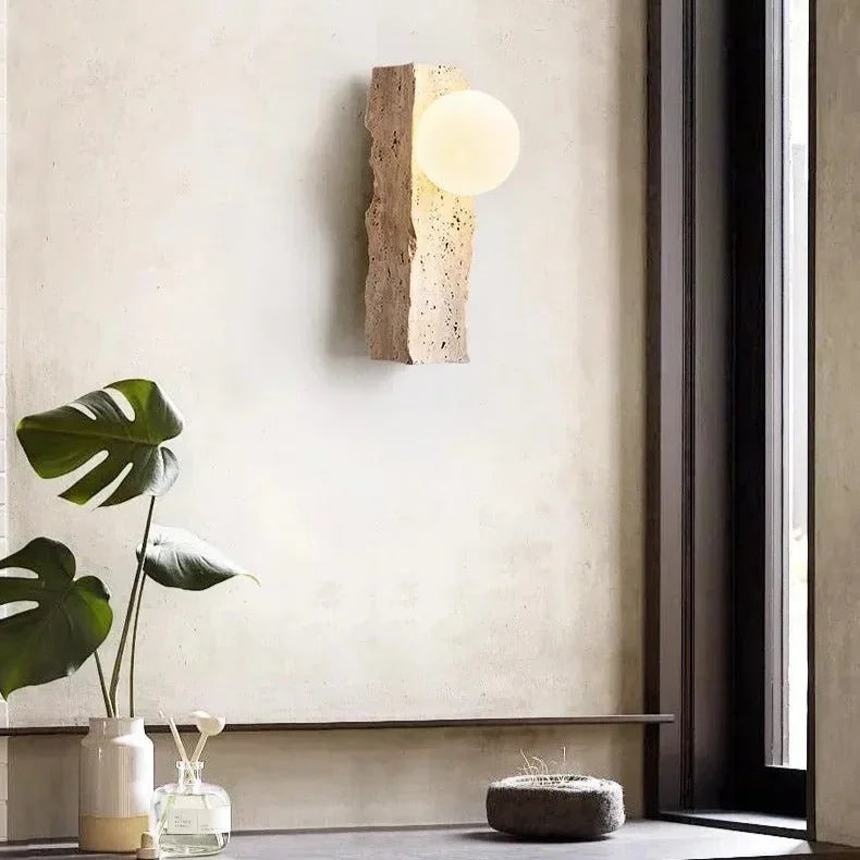Zelstara Travertine Wall Lamp