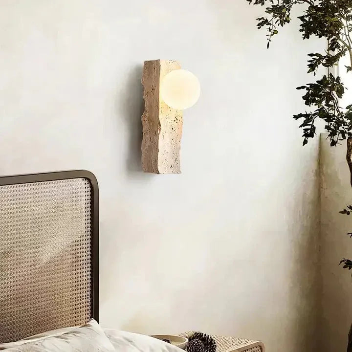 Zelstara Travertine Wall Lamp