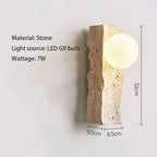 Zelstara Travertine Wall Lamp