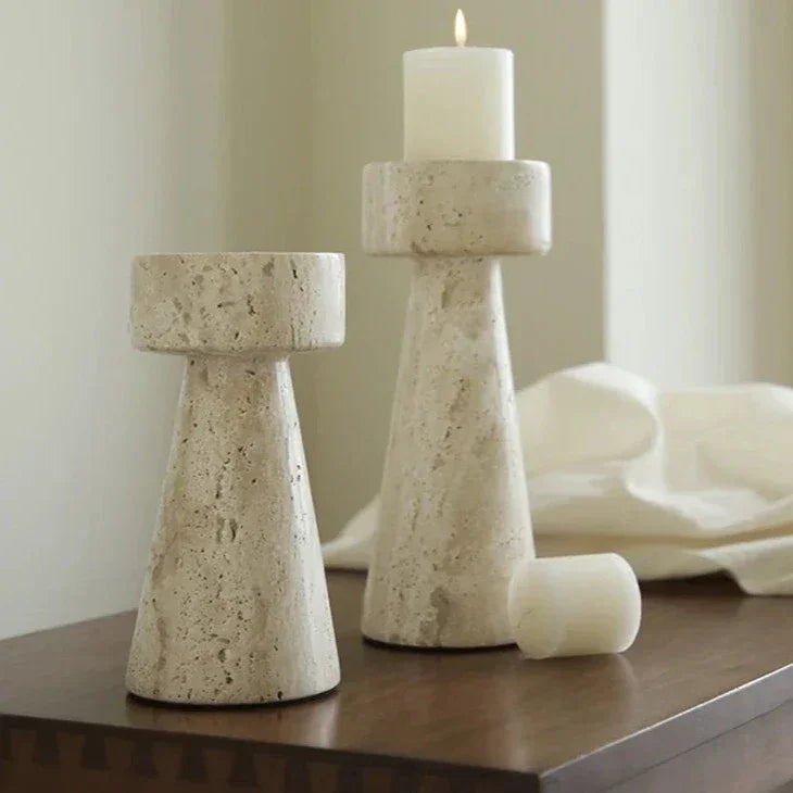 Zorsia Stone Candle Holder