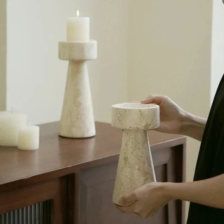 Zorsia Stone Candle Holder
