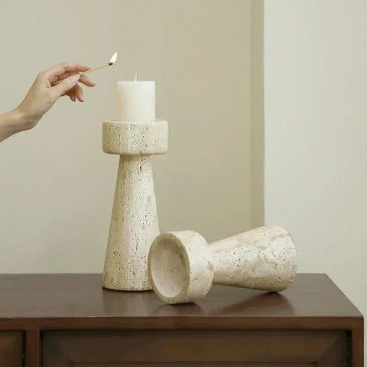 Zorsia Stone Candle Holder
