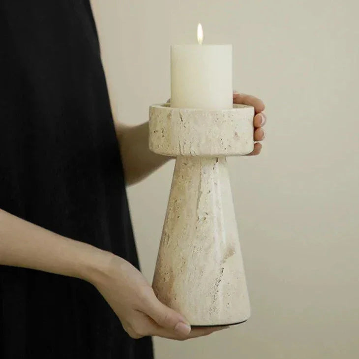 Zorsia Stone Candle Holder
