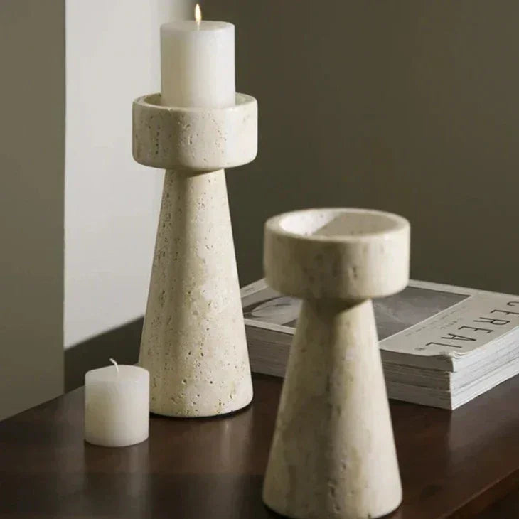 Zorsia Stone Candle Holder